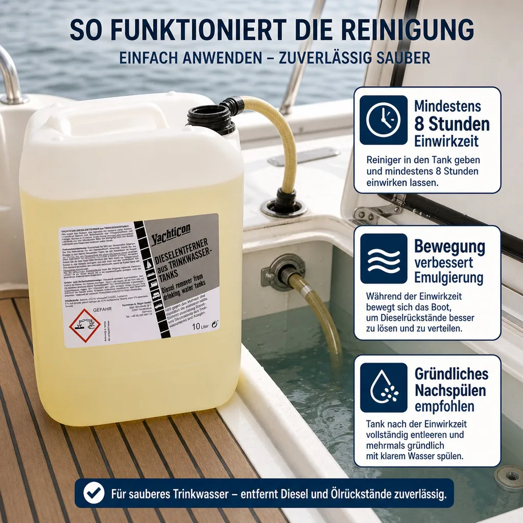 YACHTICON Dieselentferner 10 Liter für Trinkwassertanks