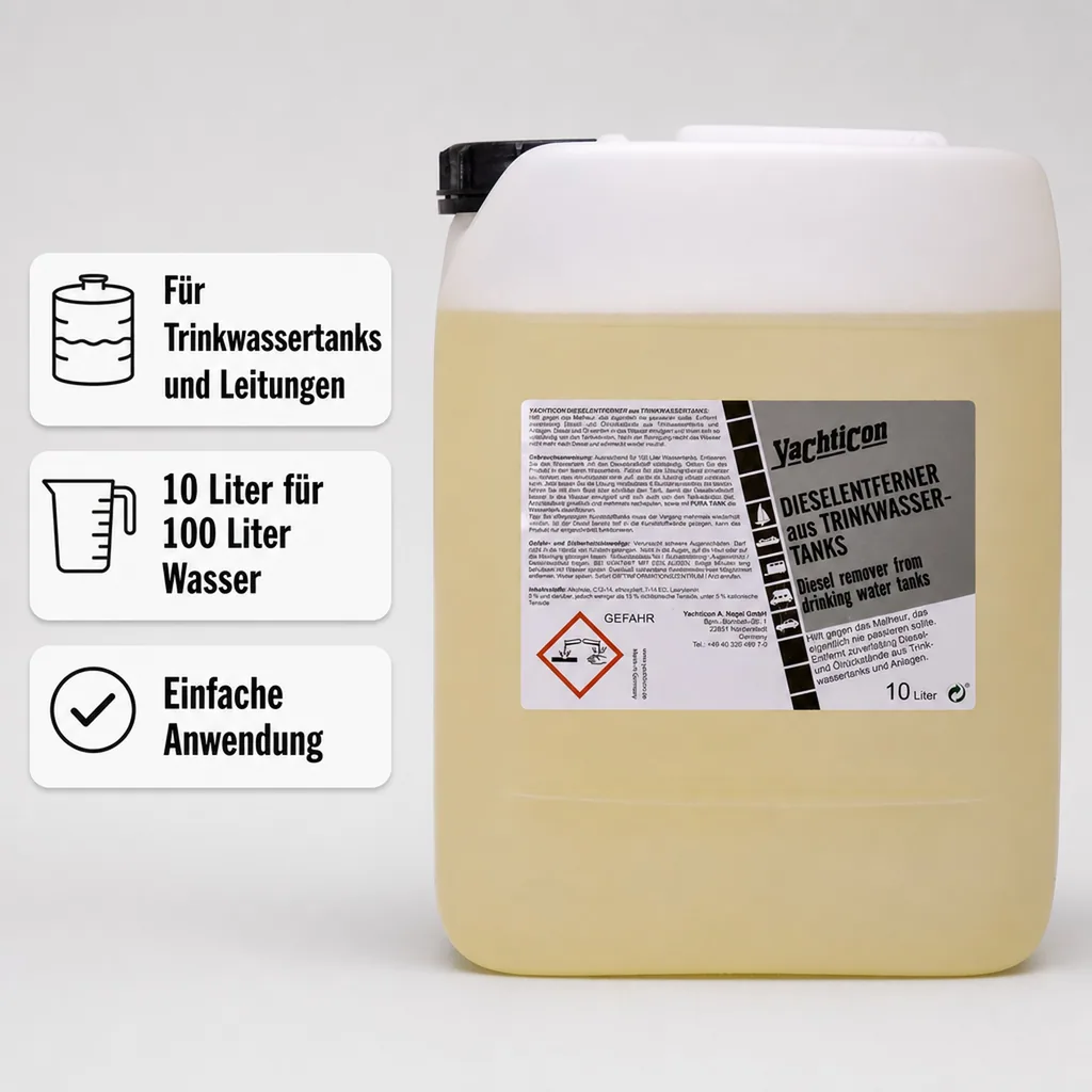 YACHTICON Dieselentferner 10 Liter für Trinkwassertanks