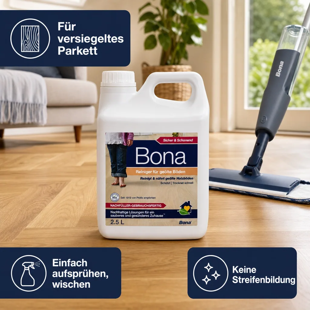 BONA Reiniger 2,5 Liter für geölte Böden NF-Kanister f. Spray Mopp