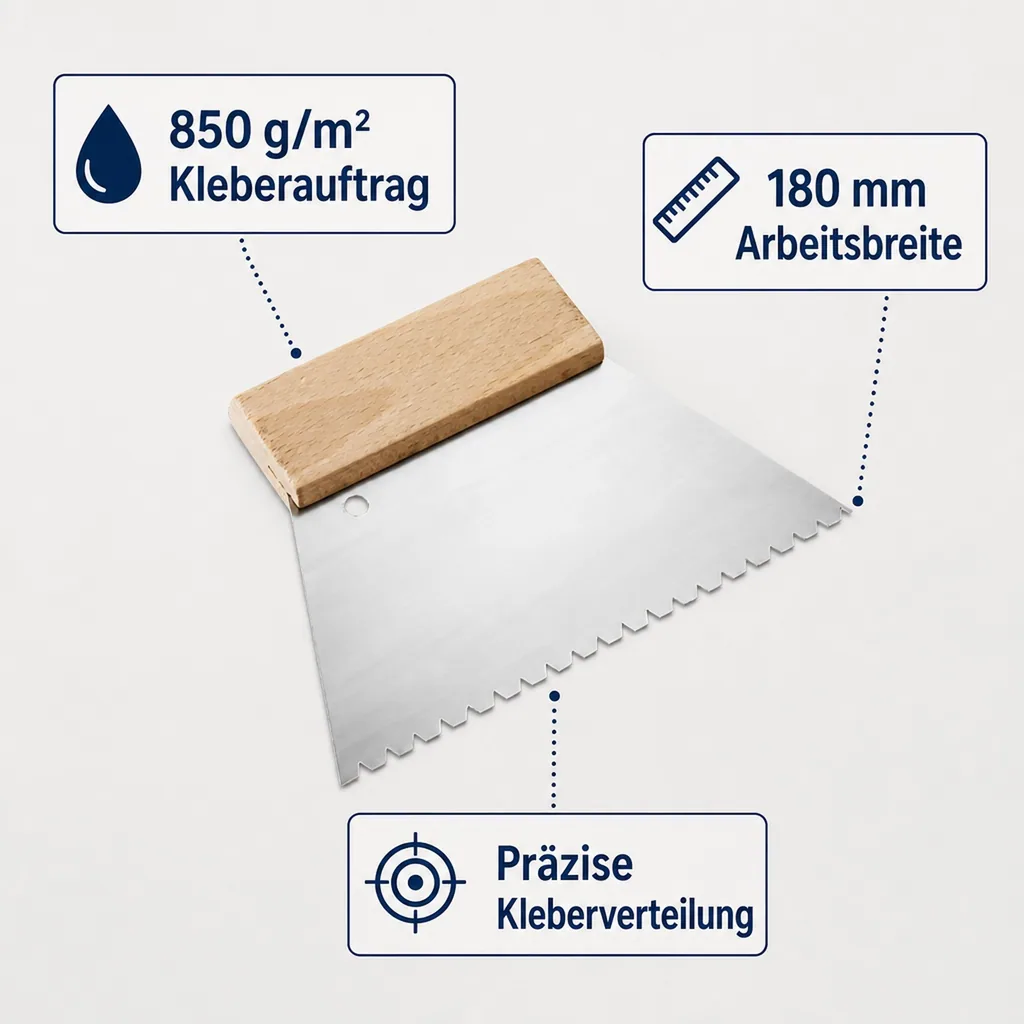 BONA Zahnspachtel 850 G/m² B6 grob 180 mm/150 mm