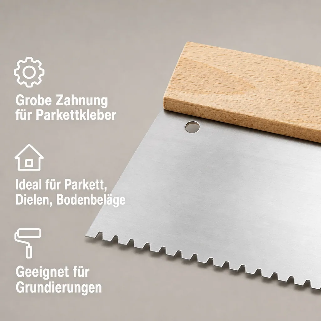 BONA Zahnspachtel 850 G/m² B6 grob 180 mm/150 mm