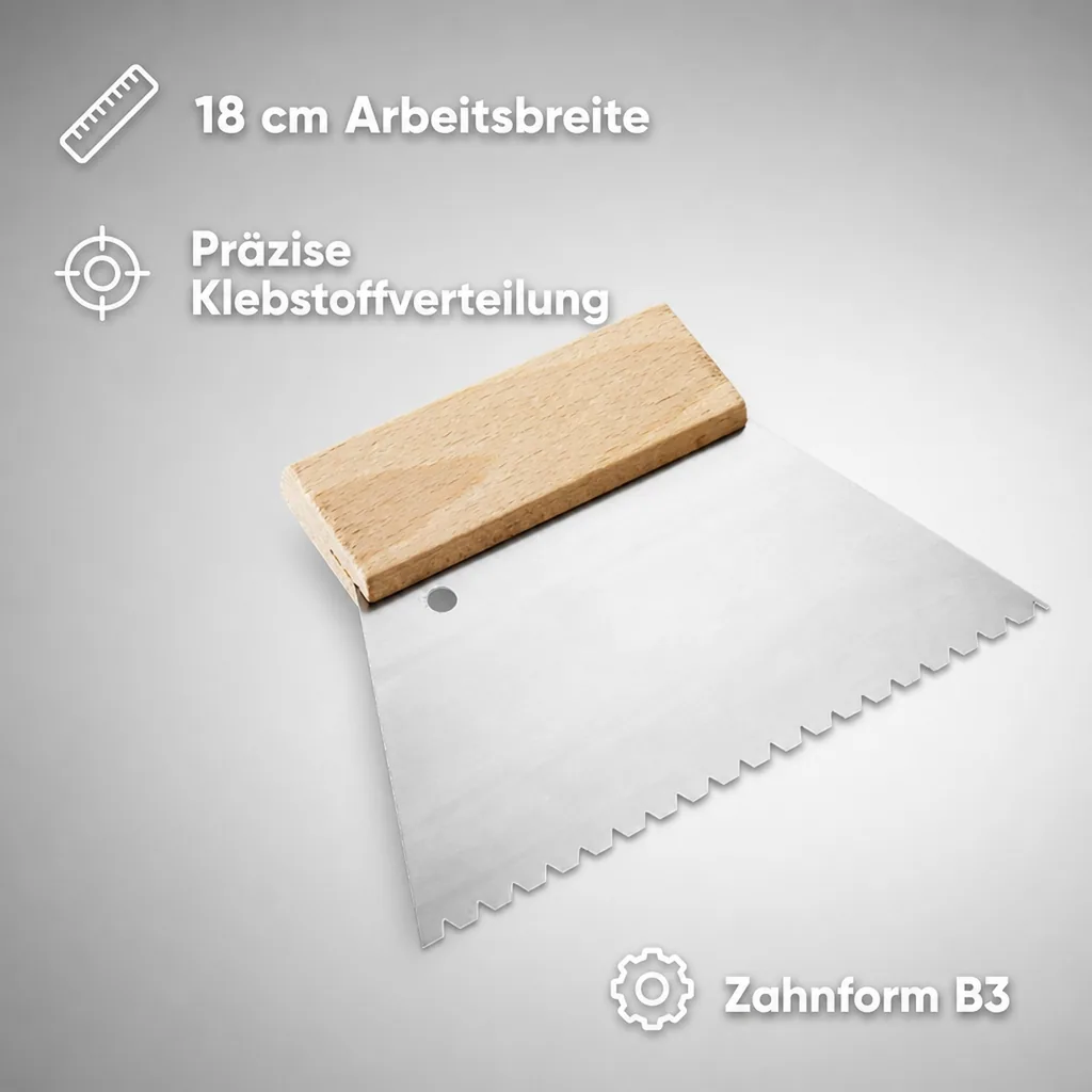 BONA Zahnspachtel 850 F/m² B3 fein 180 mm/150 mm