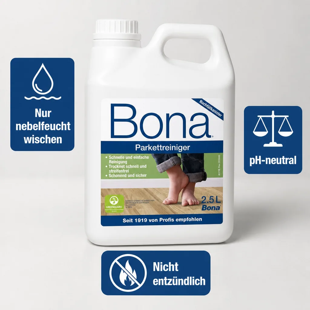 BONA Reiniger 2,5 Liter für Parkett- & Holzboden NF-Kanister f. Spray Mopp