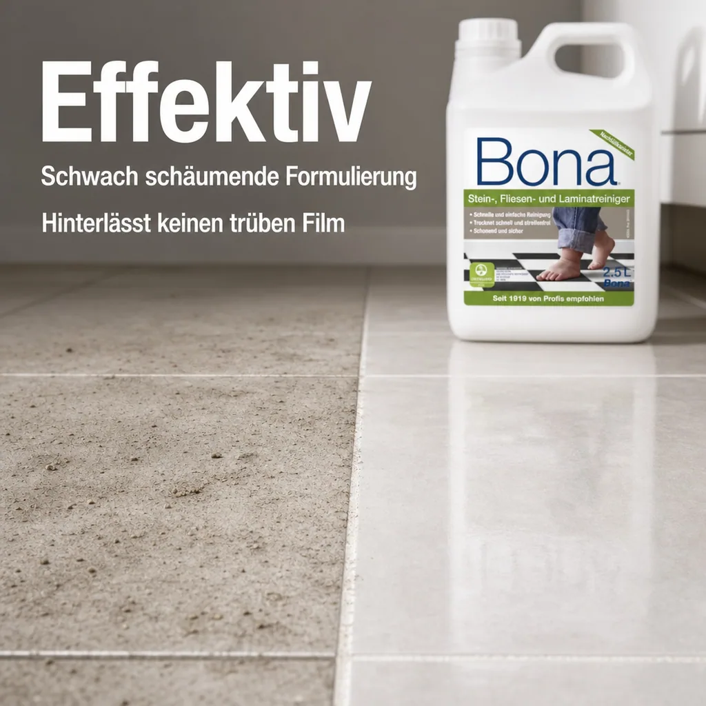 BONA Reiniger 2,5 Liter für Stein-, Fliesen- & Laminat NF-Kanister f. Spray Mopp