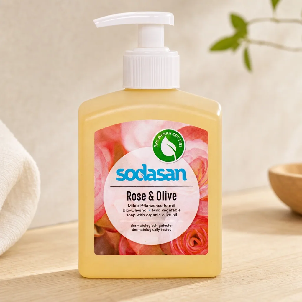 SODASAN Flüssigseife Liquid Rose-Olive 300 ml Pflanzenseife