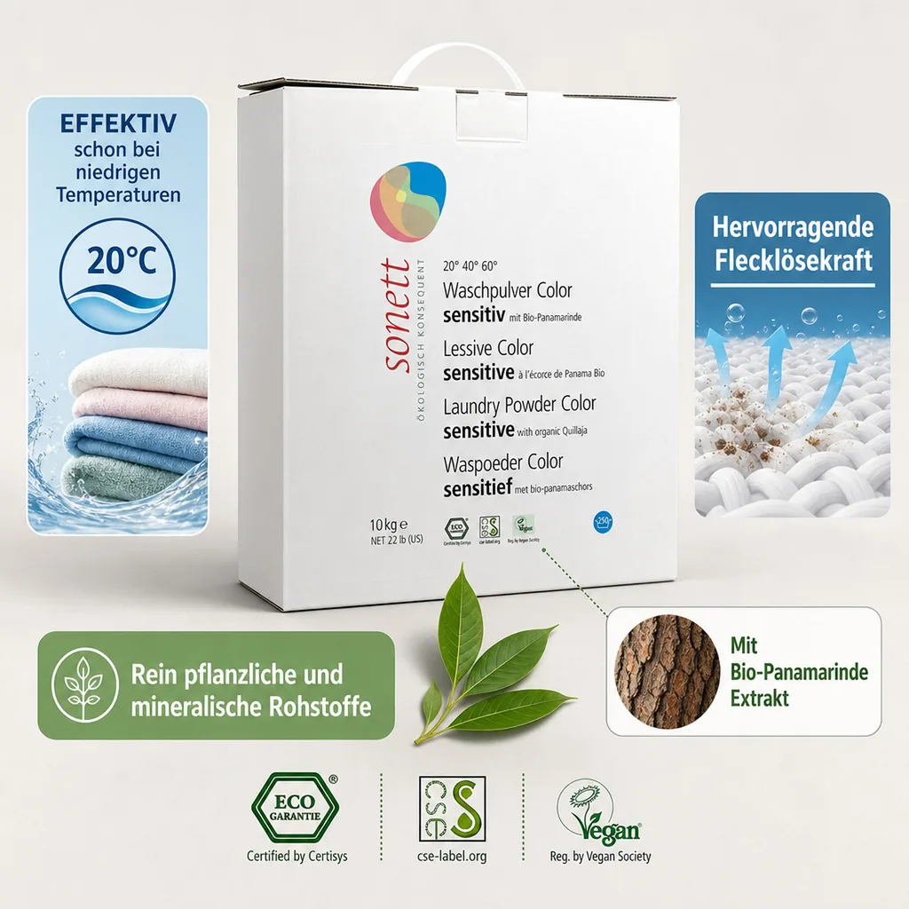 SONETT Waschmittel Pulver Color 10 kg sensitiv