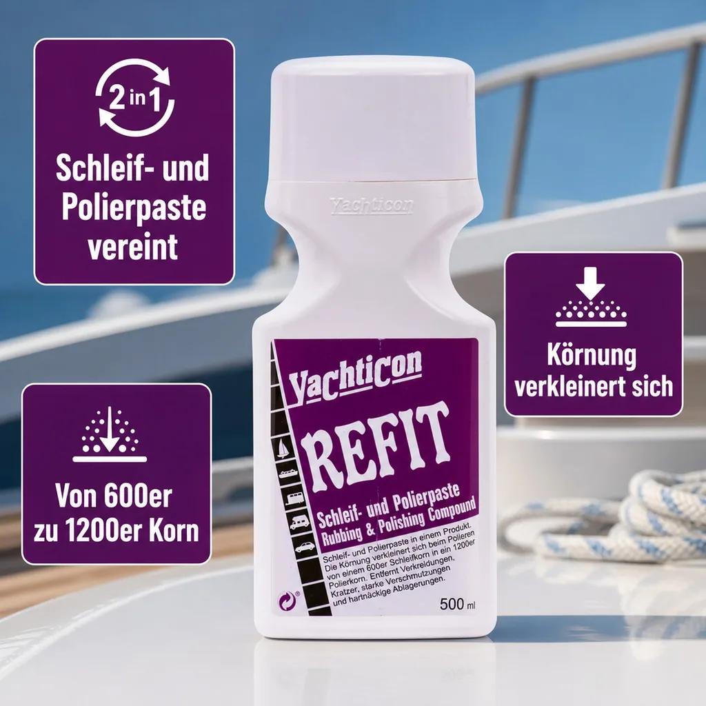 YACHTICON Refit Schleif- und Polierpaste 500 ml