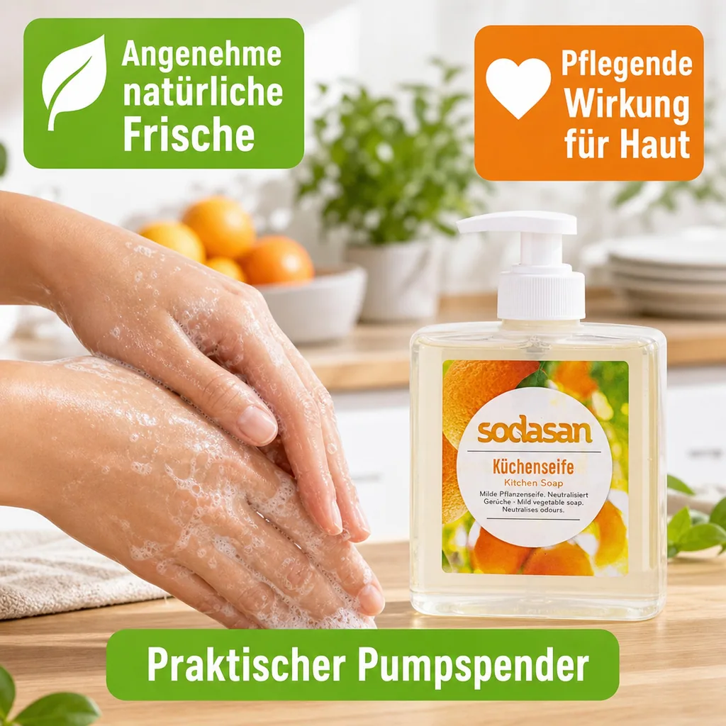 SODASAN Küchenseife 300 ml neutralisiert Gerüche