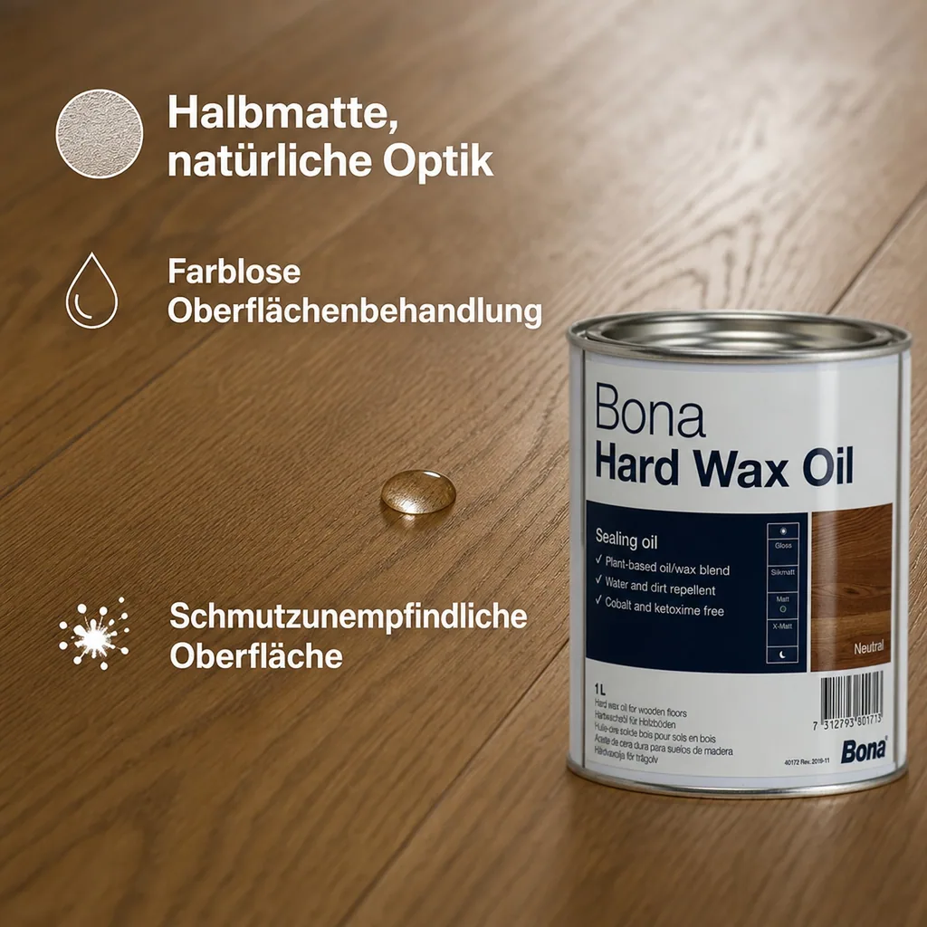 BONA Hardwax Oil matt 1 Liter für Holzböden im Innenbereich