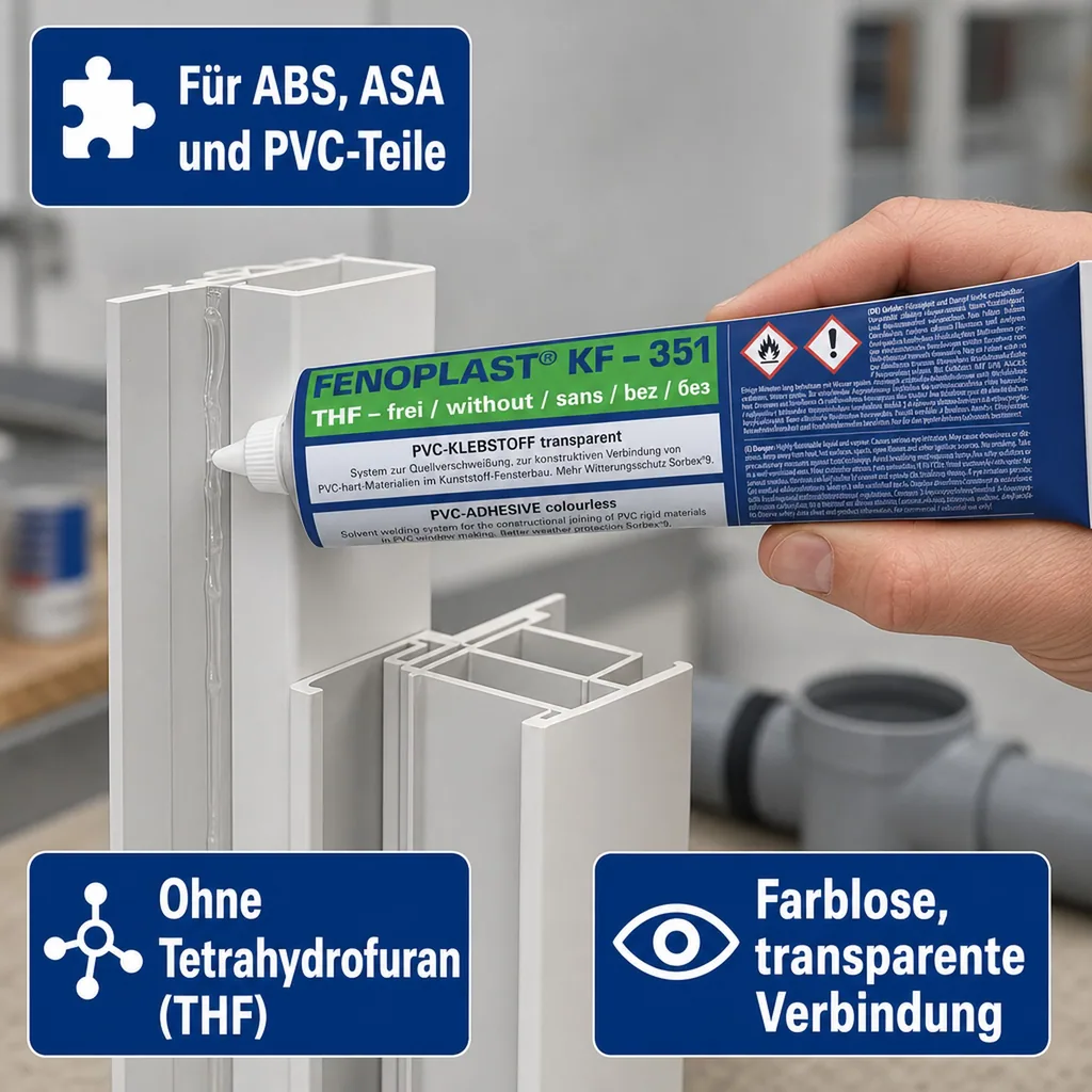 FENOPLAST KF-351 transparent 180 g/200 ml Quellschweißmittel für PVC Hart