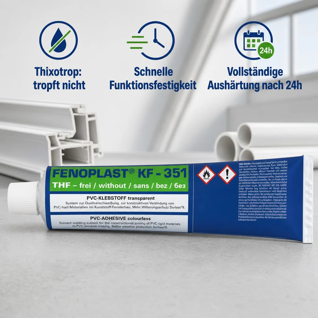 FENOPLAST KF-351 transparent 180 g/200 ml Quellschweißmittel für PVC Hart