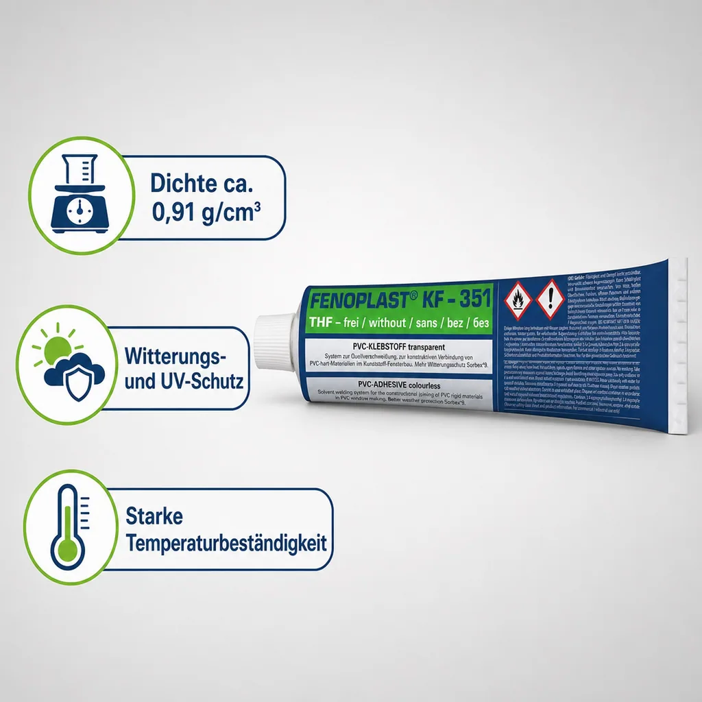 FENOPLAST KF-351 transparent 180 g/200 ml Quellschweißmittel für PVC Hart