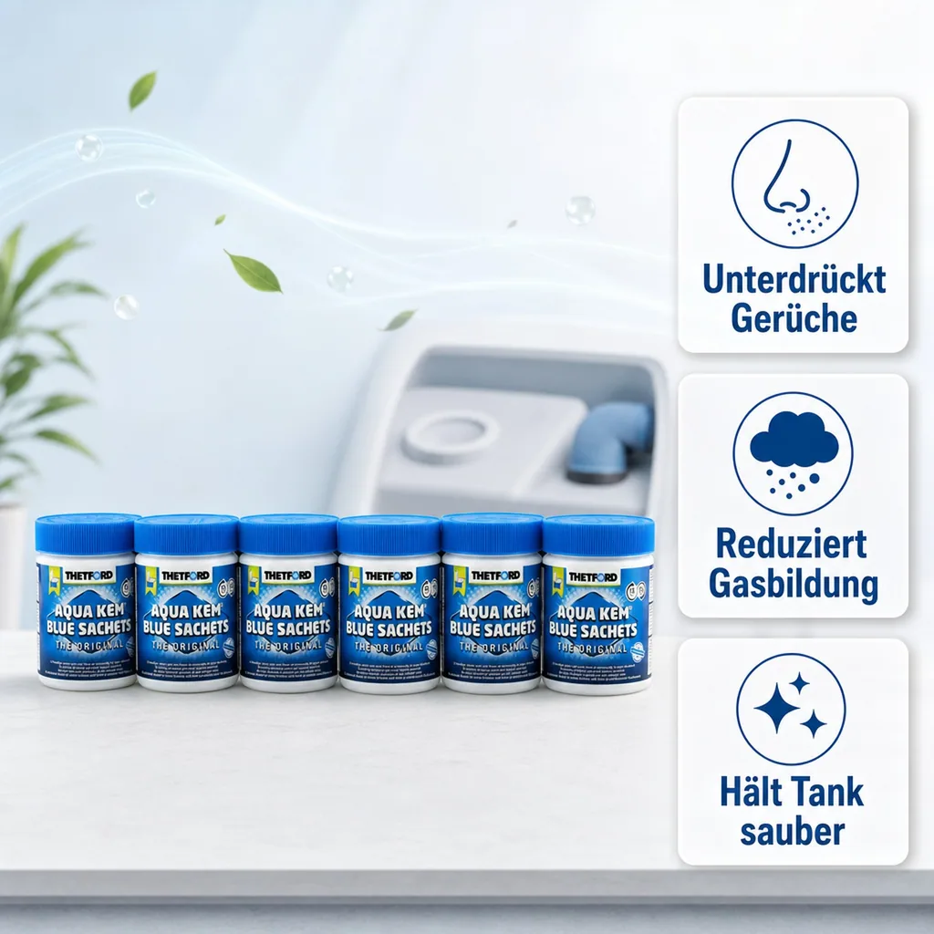 THETFORD Aqua Kem Blue Sachets Behälter á 15 Beutel = 6 Dosen