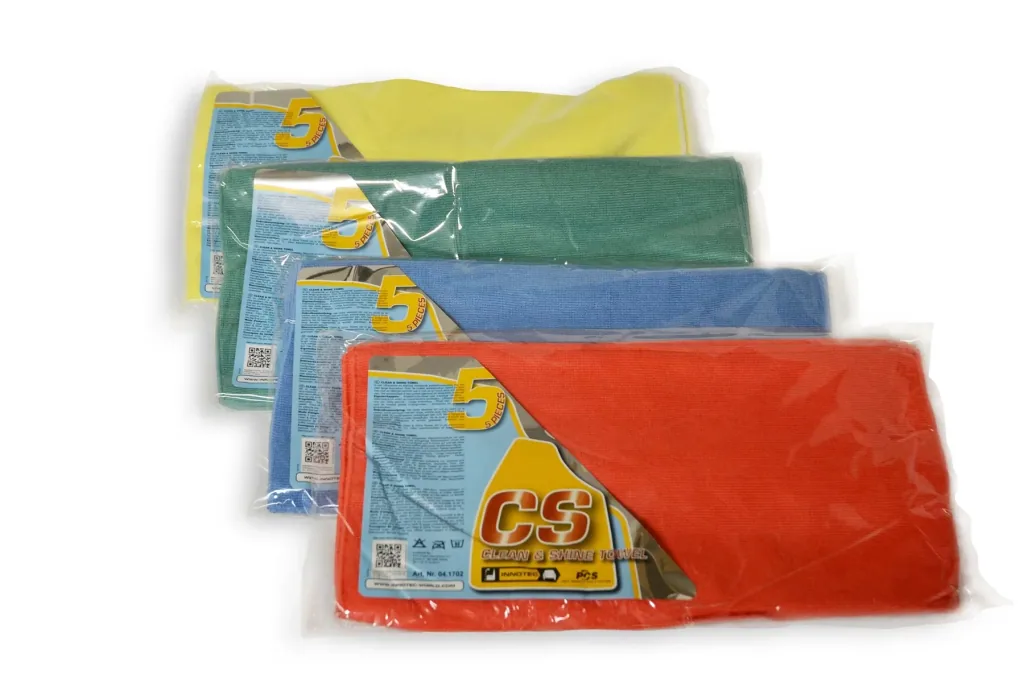 INNOTEC Clean and Shine Towels grün Poliertuch 5 Stck Packung