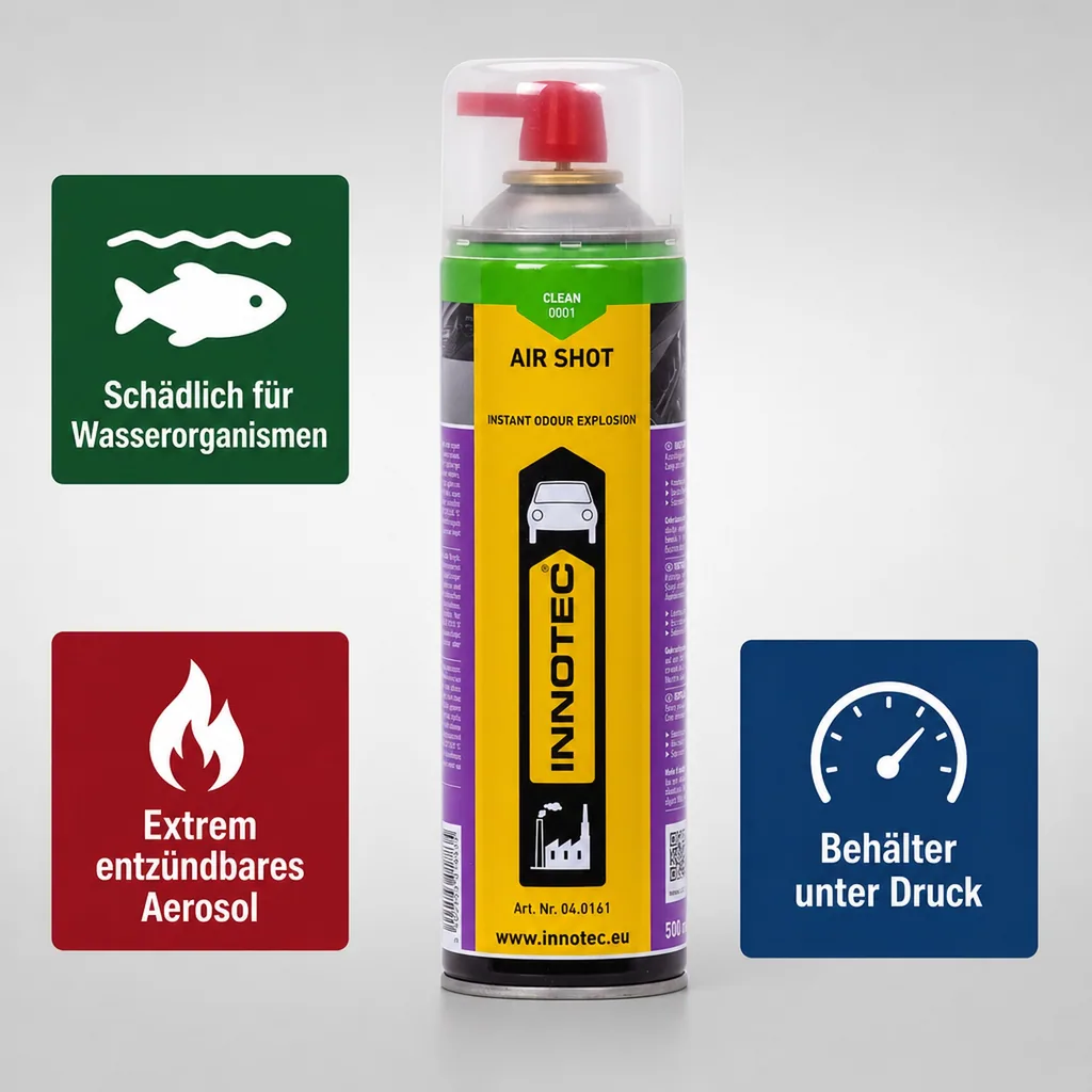 INNOTEC Air Shot Clean 500 ml Duftspray für Raum / Auto 0001 Clean