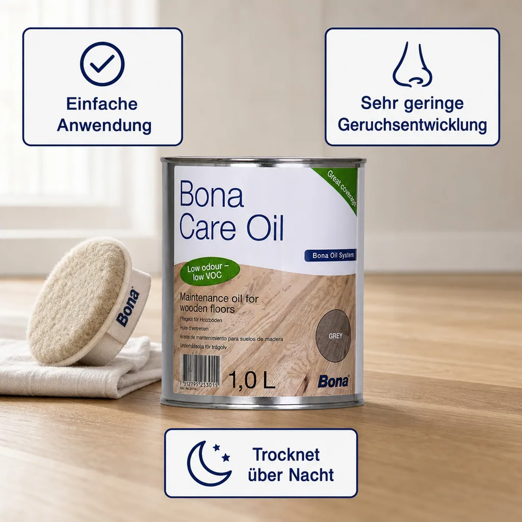 BONA Care Oil grey grau 1 Liter Pflegeöl für Holzböden
