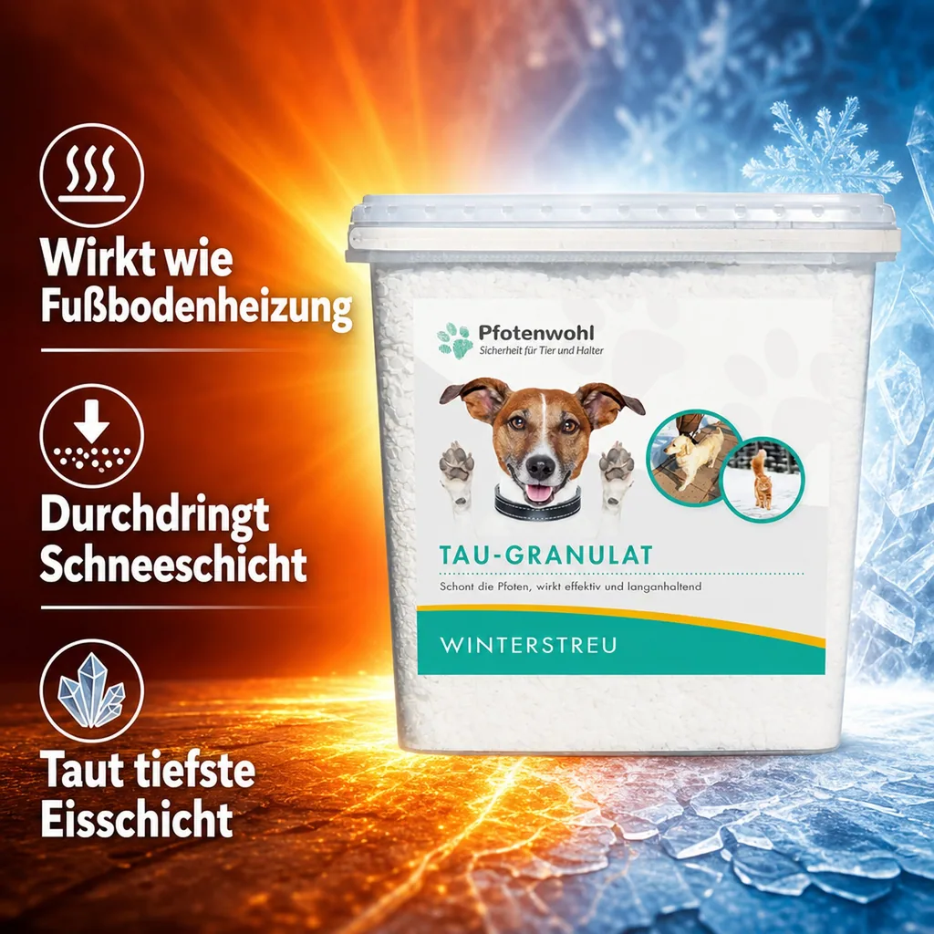 HOTREGA Tau-Granulat Pfotenwohl 5 kg Winterstreu á 48 Stück = 240 Kg 1/2 Palette