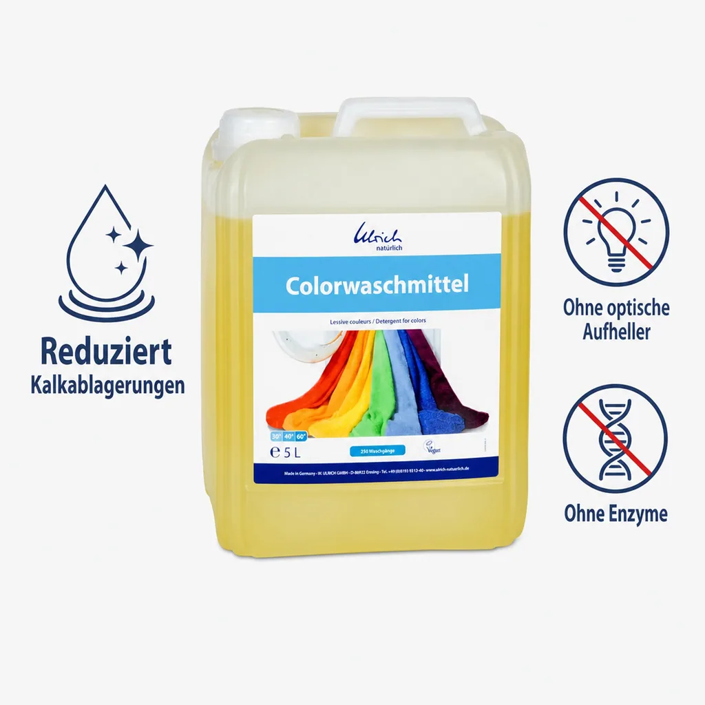 ULRICH natürlich Waschmittel Color 5 Liter flüssig NCP-vegan zertifiziert