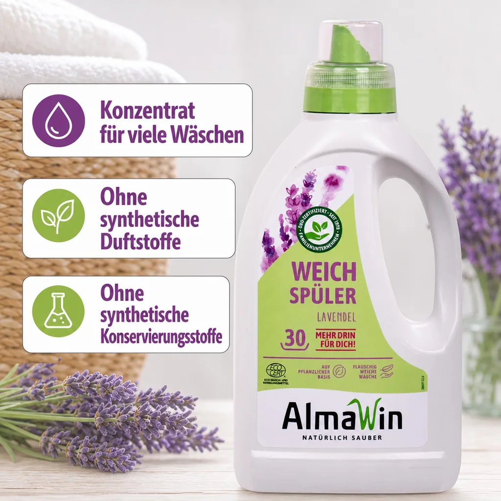ALMAWIN Weichspüler 750 ml mit Lavendelduft
