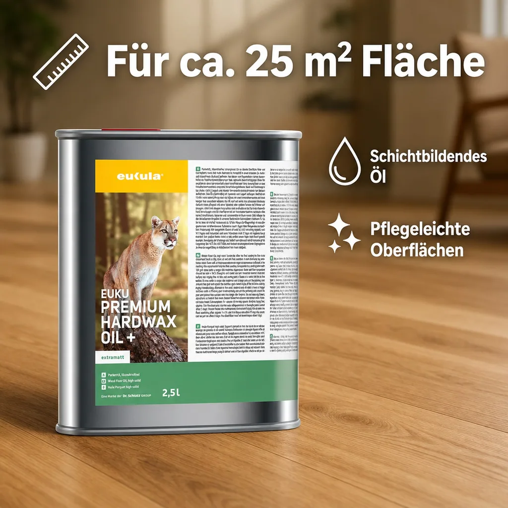 DR. SCHUTZ Premium HardWax Öl+ extramatt 2,5 Liter reicht für ca. 25 m²