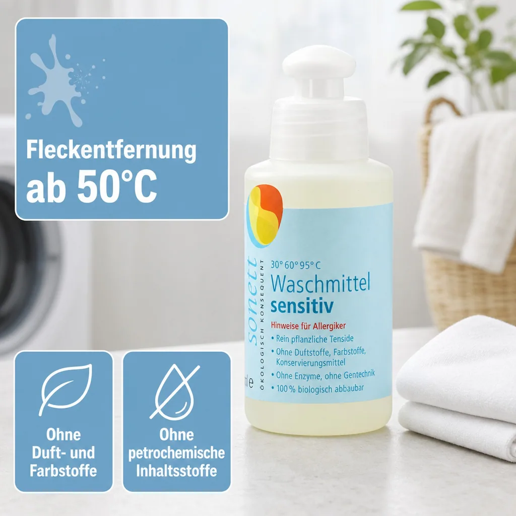 SONETT Waschmittel flüssig sensitiv 120 ml Probiergröße