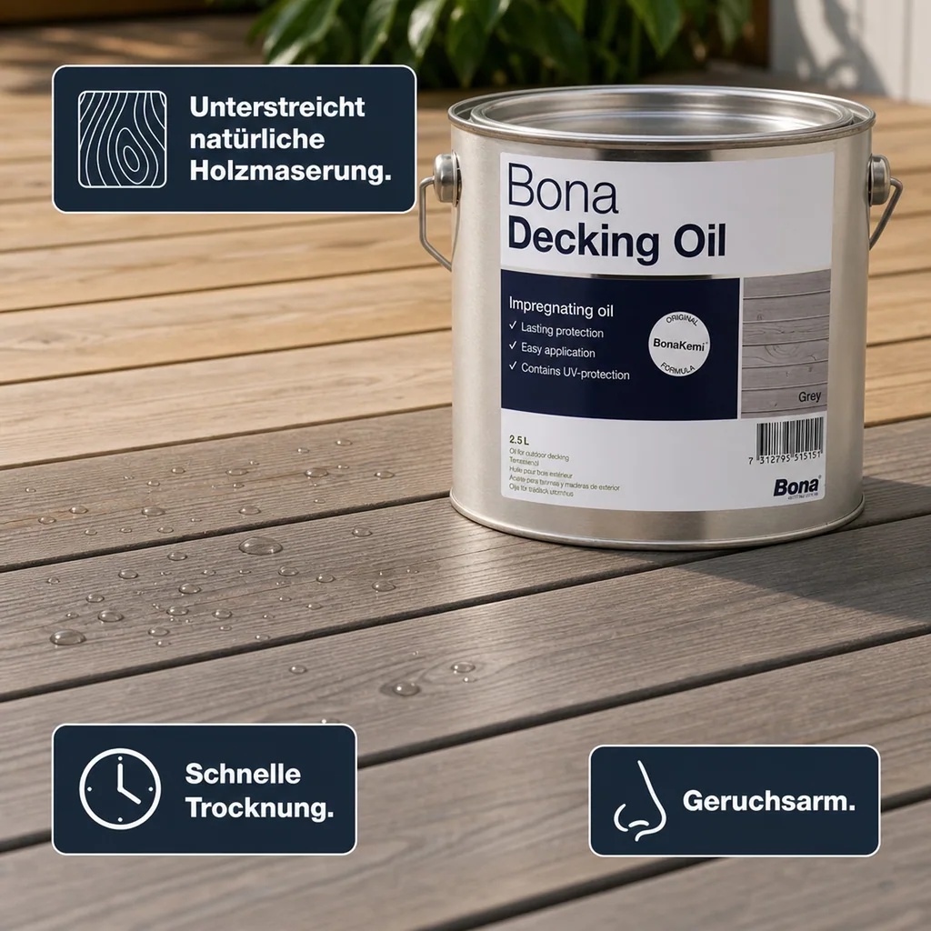 BONA Decking Oil 2,5 Liter Grey Terrassenöl