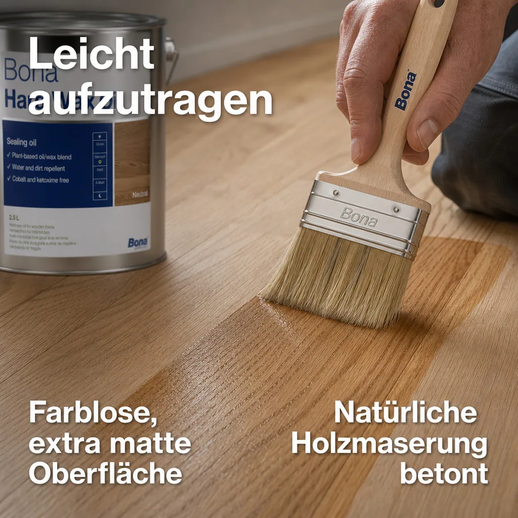 BONA Hardwax Oil extramatt 2,5 Liter für Holzböden im Innenbereich