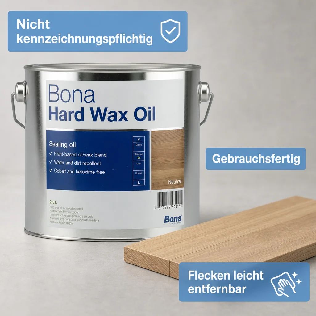 BONA Hardwax Oil extramatt 2,5 Liter für Holzböden im Innenbereich