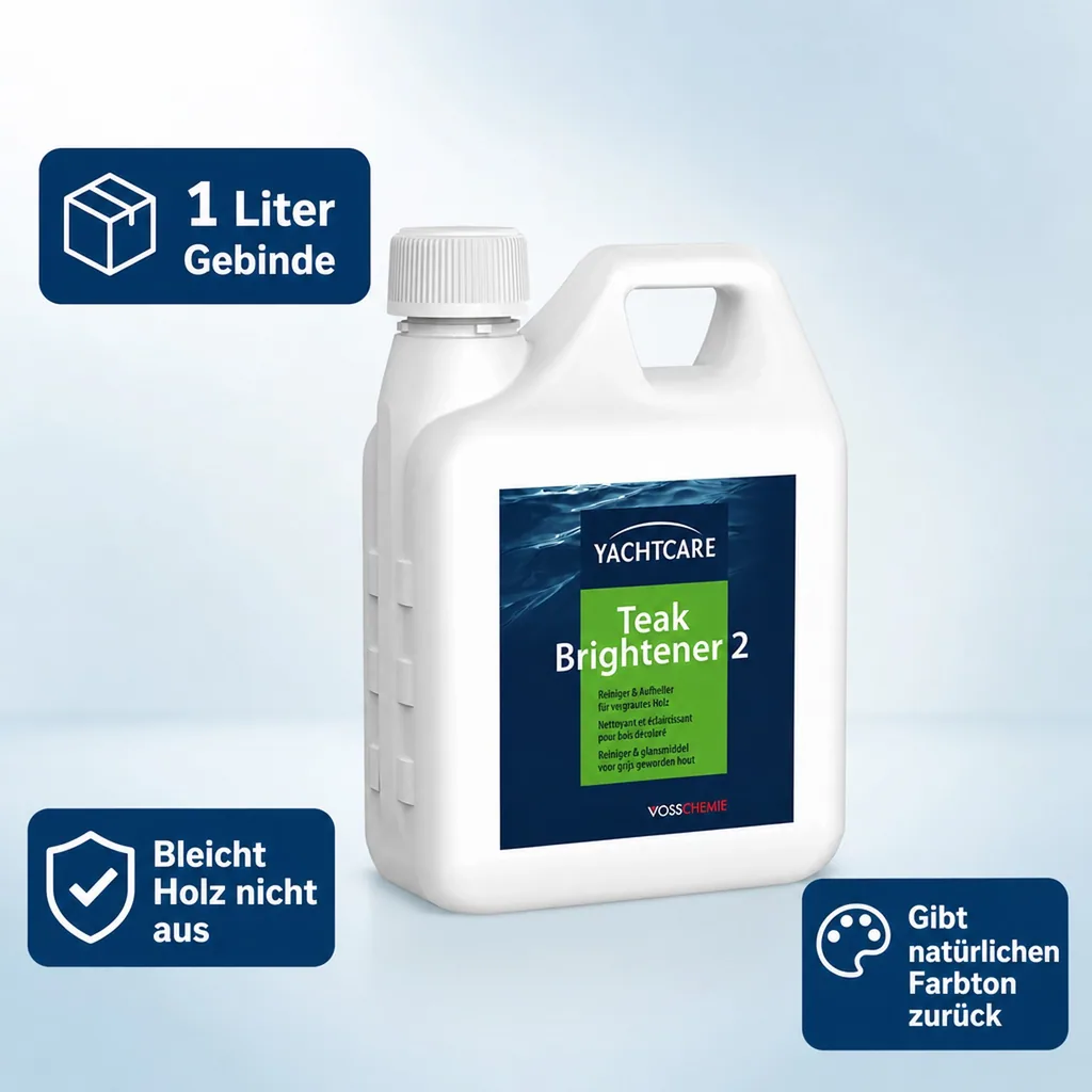 YACHTCARE Teak Brightener2 -1 Liter Reiniger & Aufheller