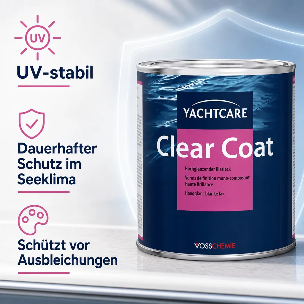 YACHTCARE Clear Coat 750 ml transparent hochglänzender Klarlack