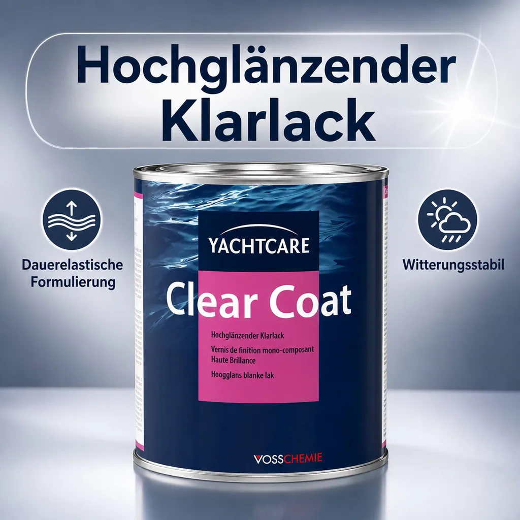 YACHTCARE Clear Coat 750 ml transparent hochglänzender Klarlack