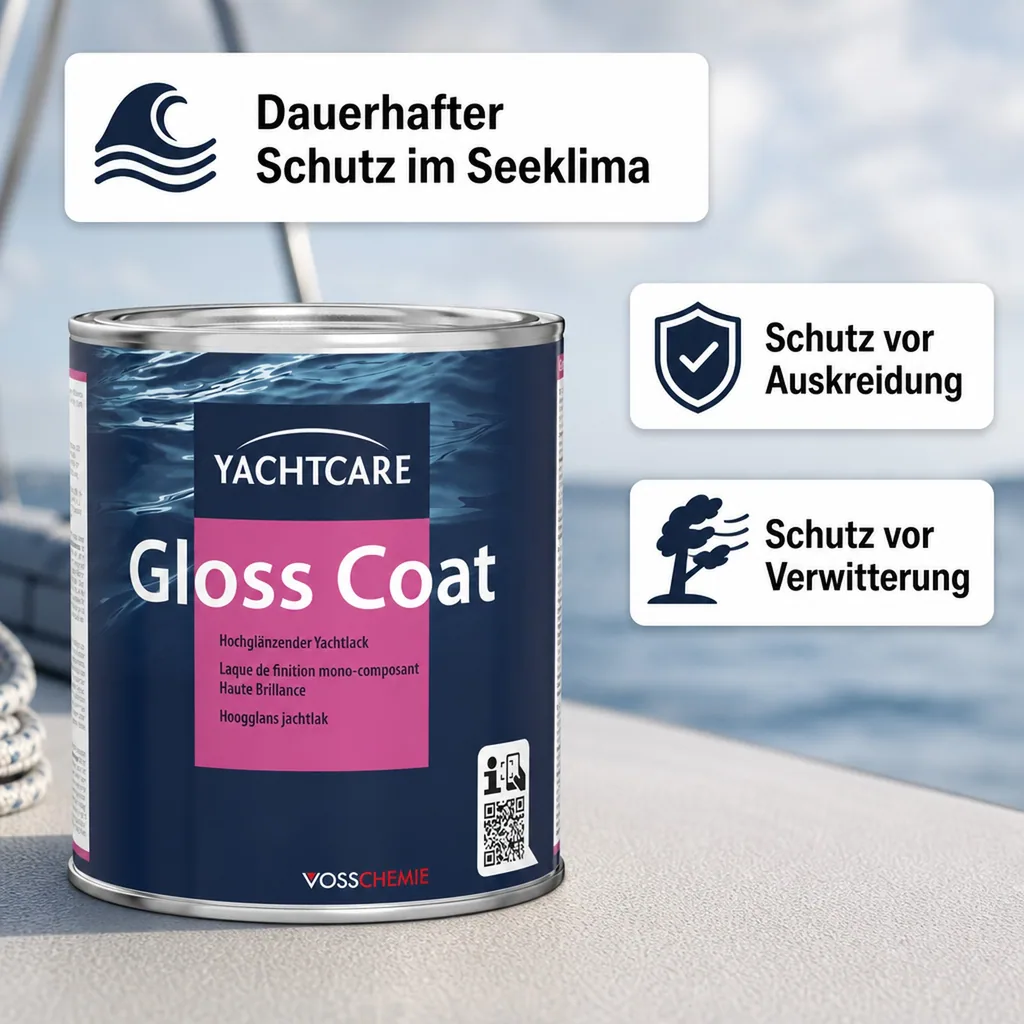 YACHTCARE Gloss Coat 750 ml weiß hochglänzender Yachtlack