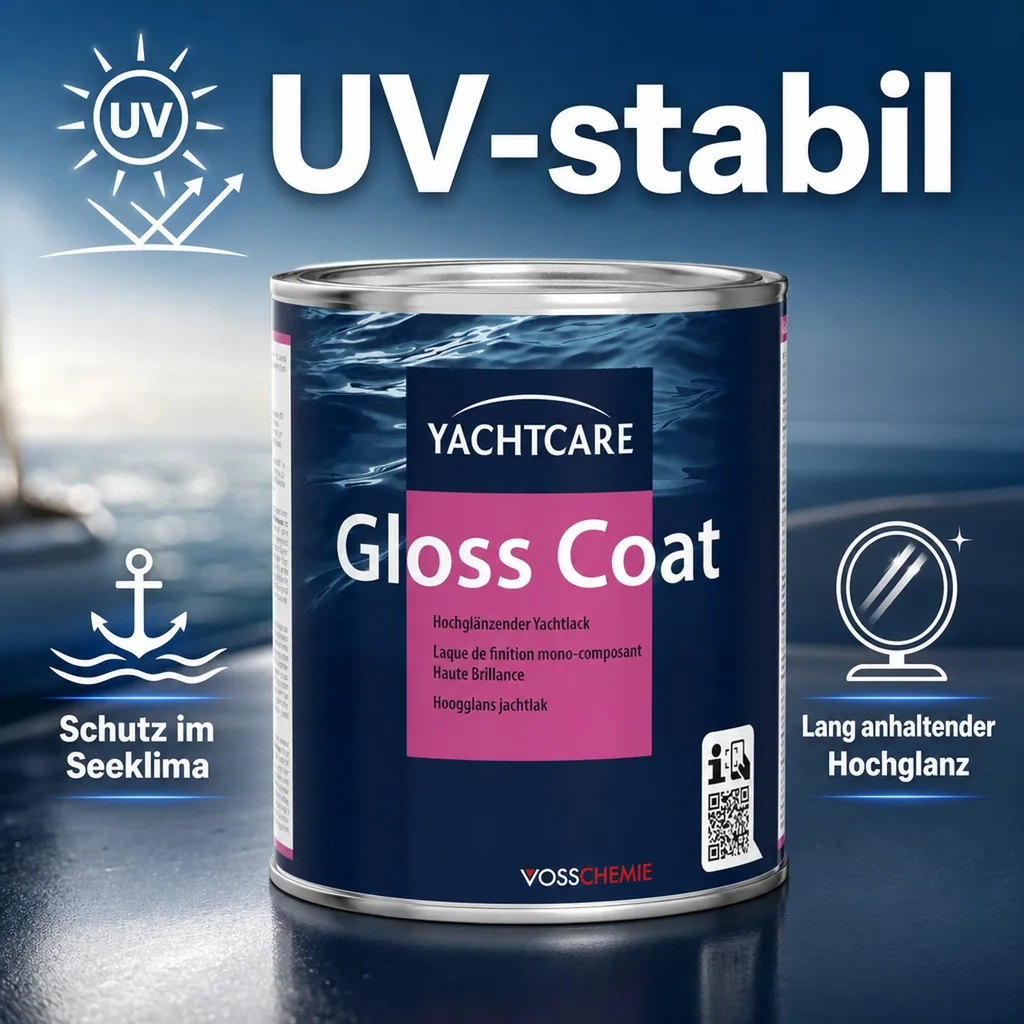 YACHTCARE Gloss Coat 750 ml navyblau hochglänzender Yachtlack