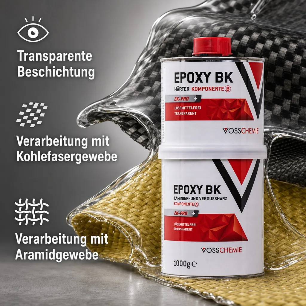 VOSSCHEMIE Epoxy BK 2K-Pro+ 1000 g transparent lösemittelfrei