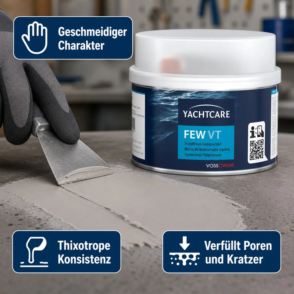 YACHTCARE FEW VT 1 kg styrolfreier Feinspachtel