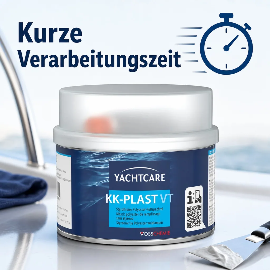 YACHTCARE KK-Plast VT Füllspachtel Polyesterspachtel grau 1000 g
