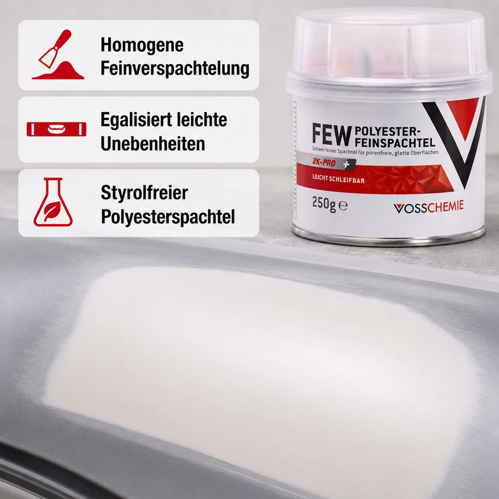 VOSSCHEMIE Few Feinspachtel 2-K Polyesterspachtelmasse 250 g