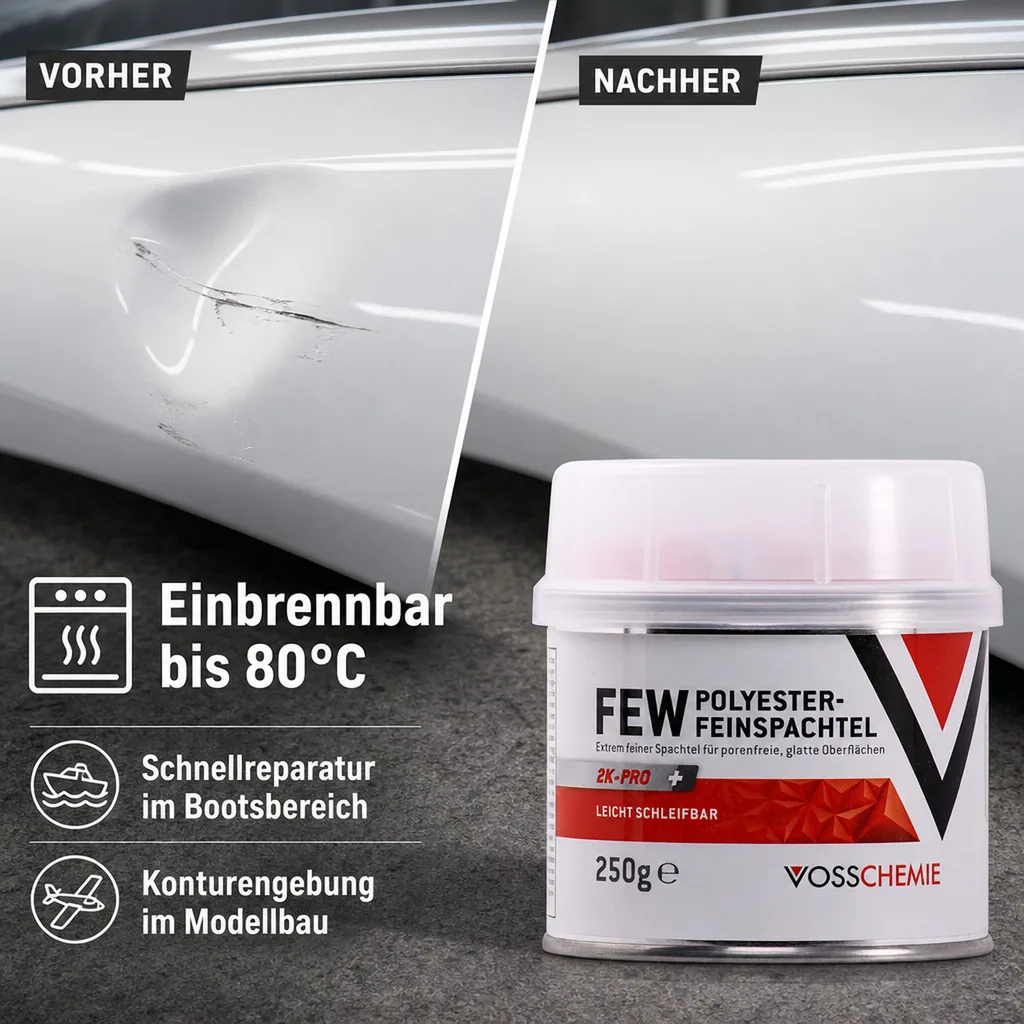 VOSSCHEMIE Few Feinspachtel 2-K Polyesterspachtelmasse 250 g