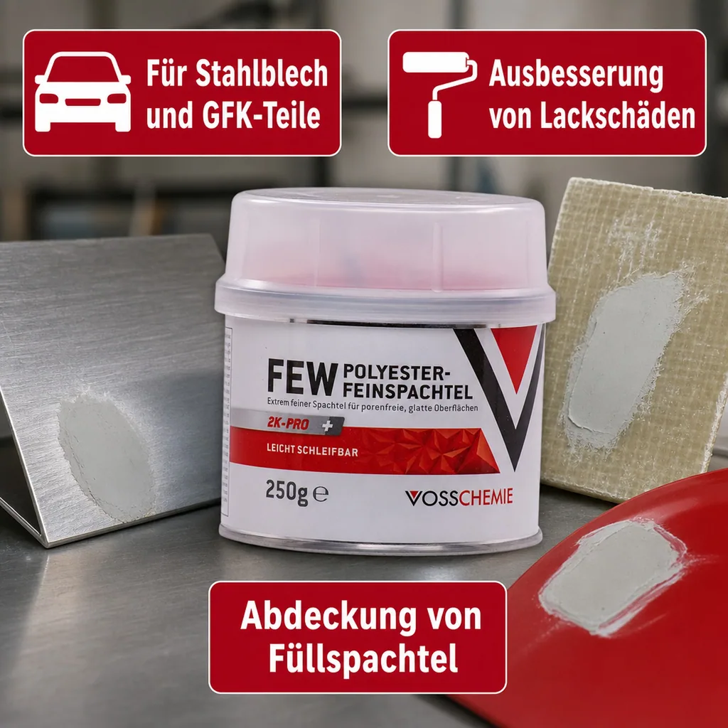VOSSCHEMIE Few Feinspachtel 2-K Polyesterspachtelmasse 250 g