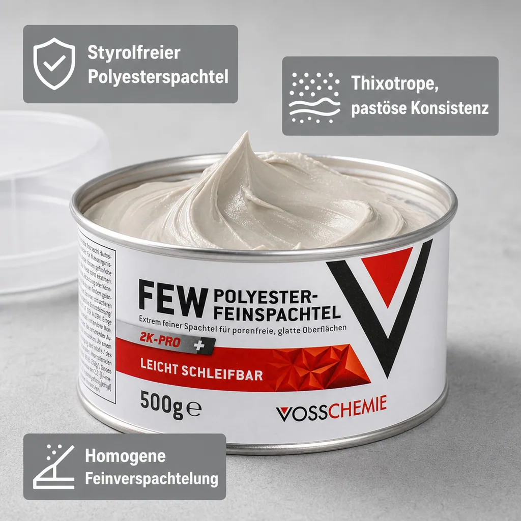 VOSSCHEMIE Few Feinspachtel 2-K Polyesterspachtelmasse 500 g