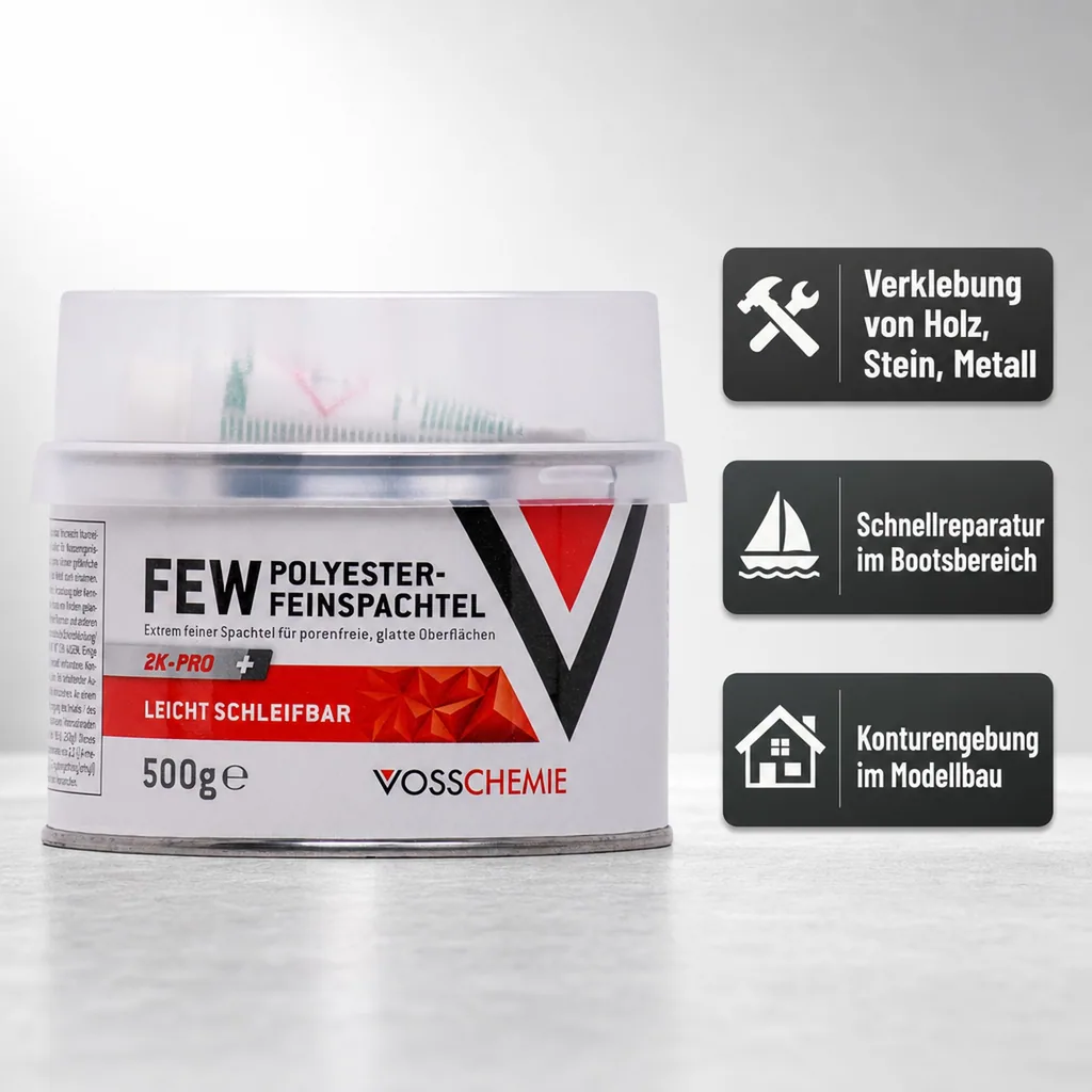 VOSSCHEMIE Few Feinspachtel 2-K Polyesterspachtelmasse 500 g