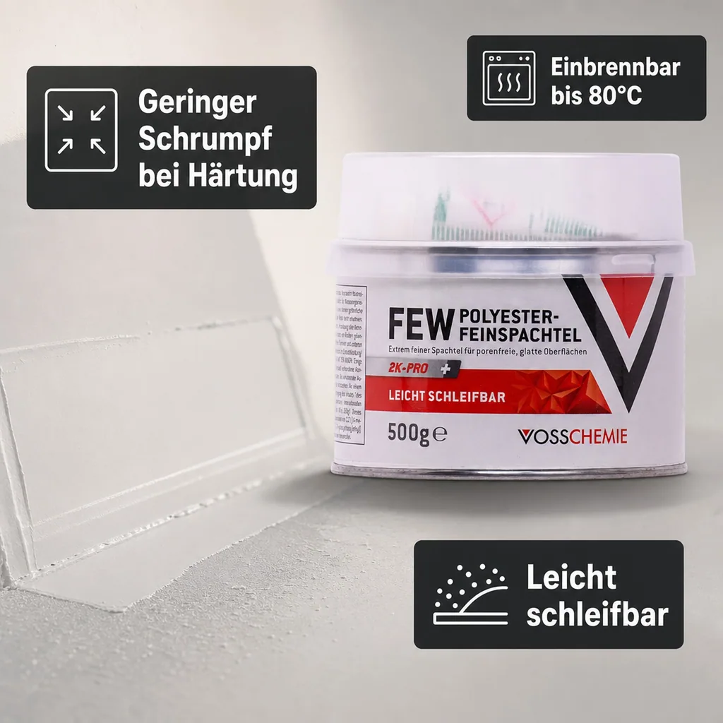 VOSSCHEMIE Few Feinspachtel 2-K Polyesterspachtelmasse 500 g