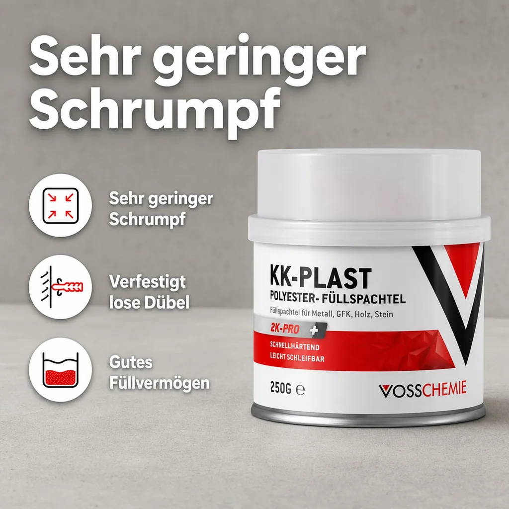 VOSSCHEMIE KK-Plast 2-K Polyesterspachtelmasse 250 g