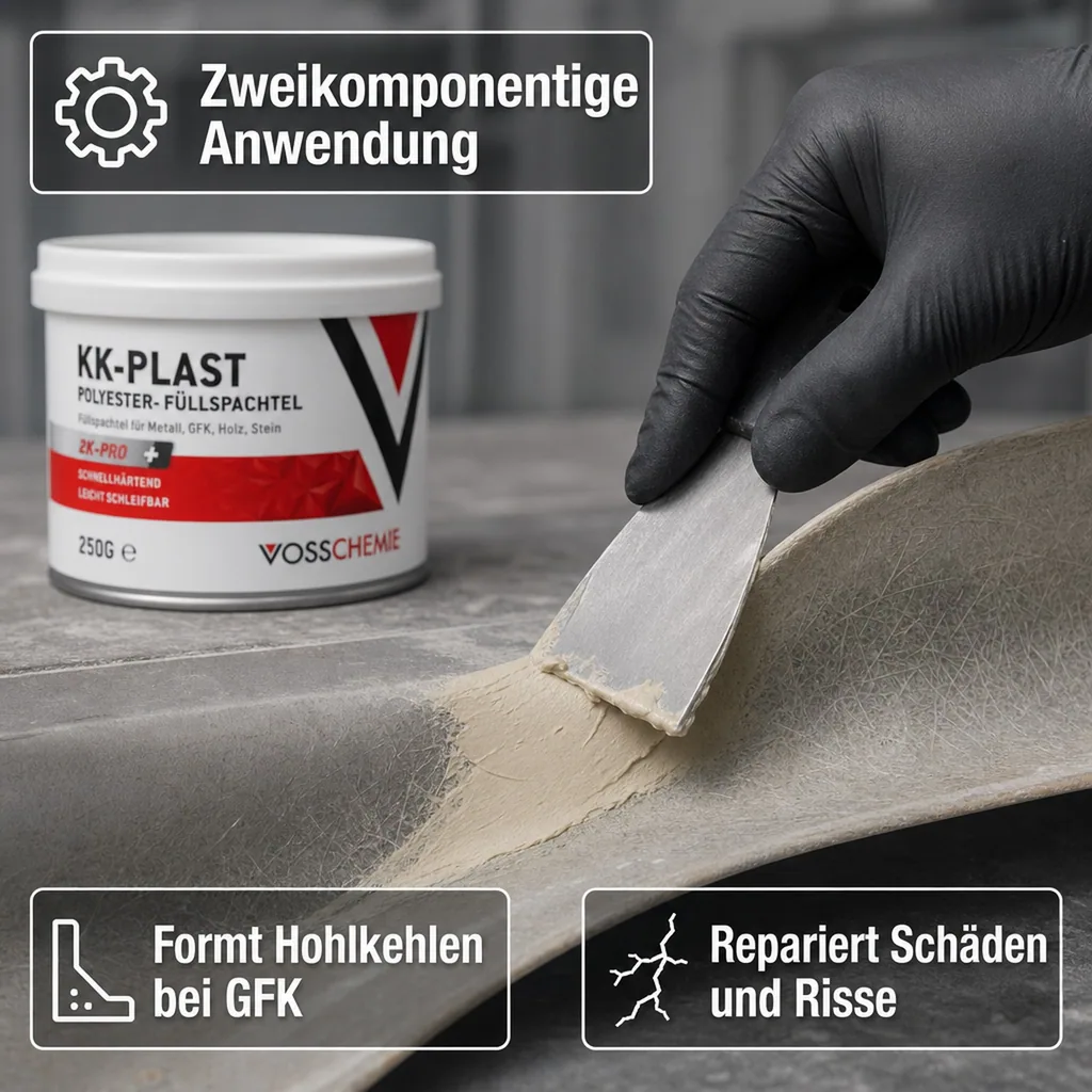 VOSSCHEMIE KK-Plast 2-K Polyesterspachtelmasse 250 g