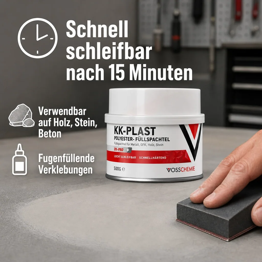 VOSSCHEMIE KK-Plast 2-K Polyesterspachtelmasse 500 g