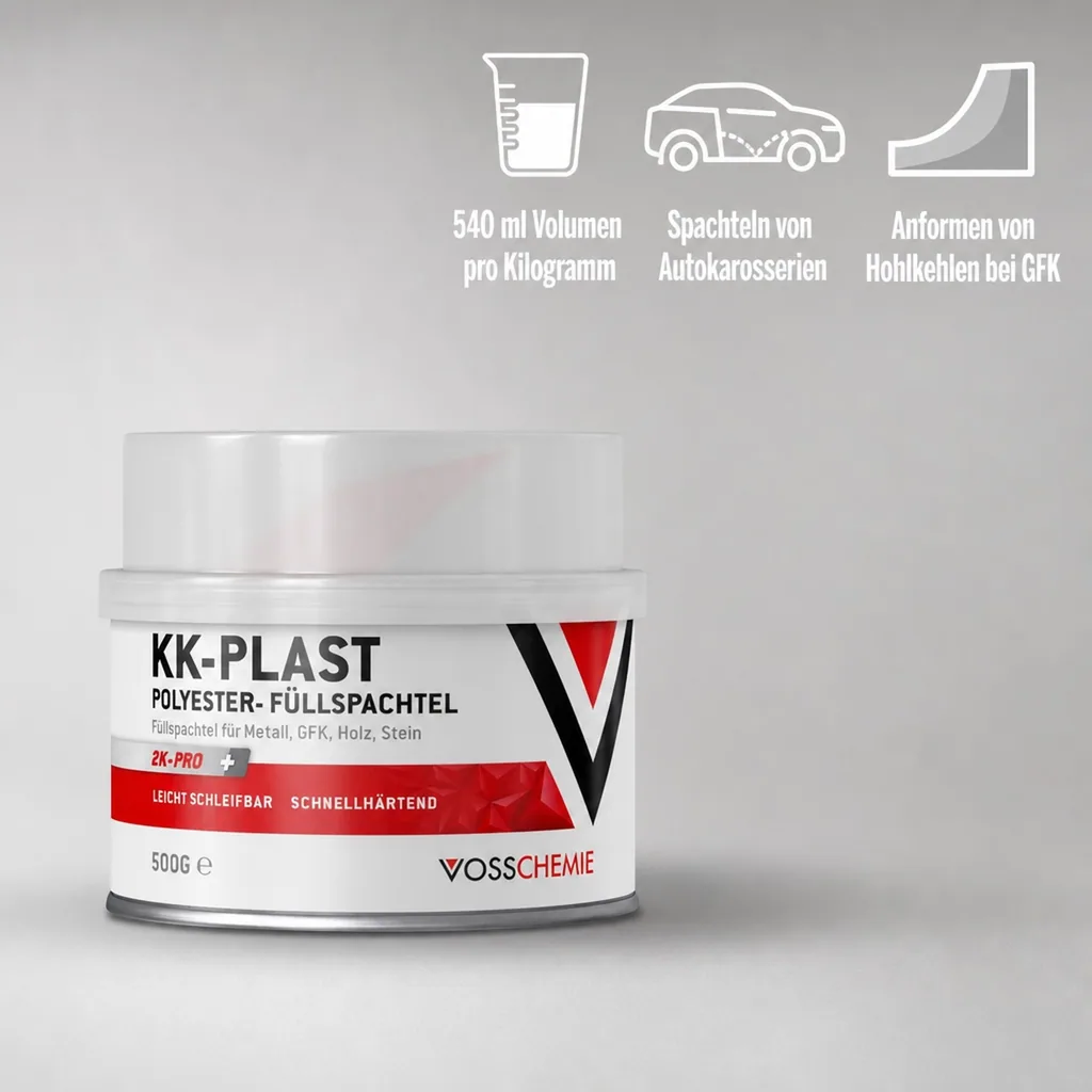 VOSSCHEMIE KK-Plast 2-K Polyesterspachtelmasse 500 g