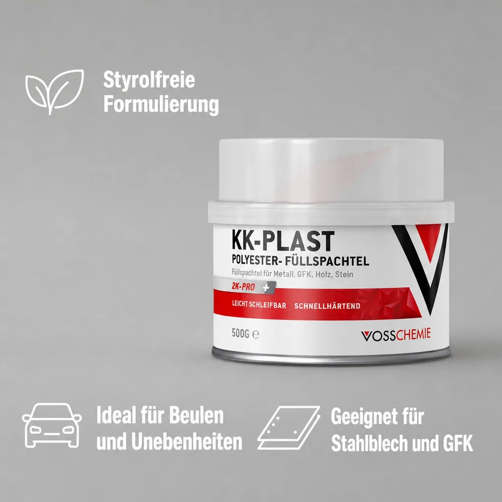 VOSSCHEMIE KK-Plast 2-K Polyesterspachtelmasse 500 g