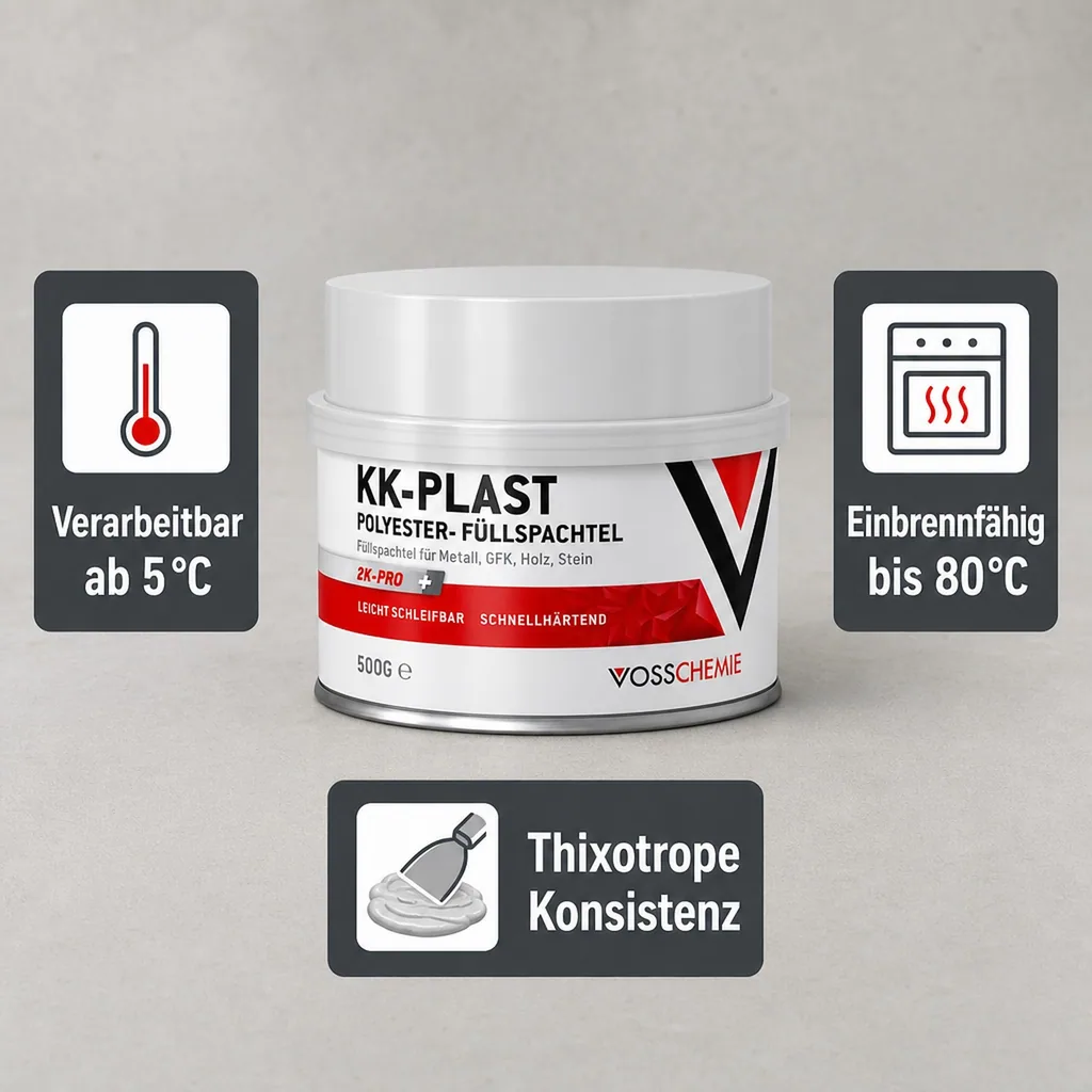VOSSCHEMIE KK-Plast 2-K Polyesterspachtelmasse 500 g
