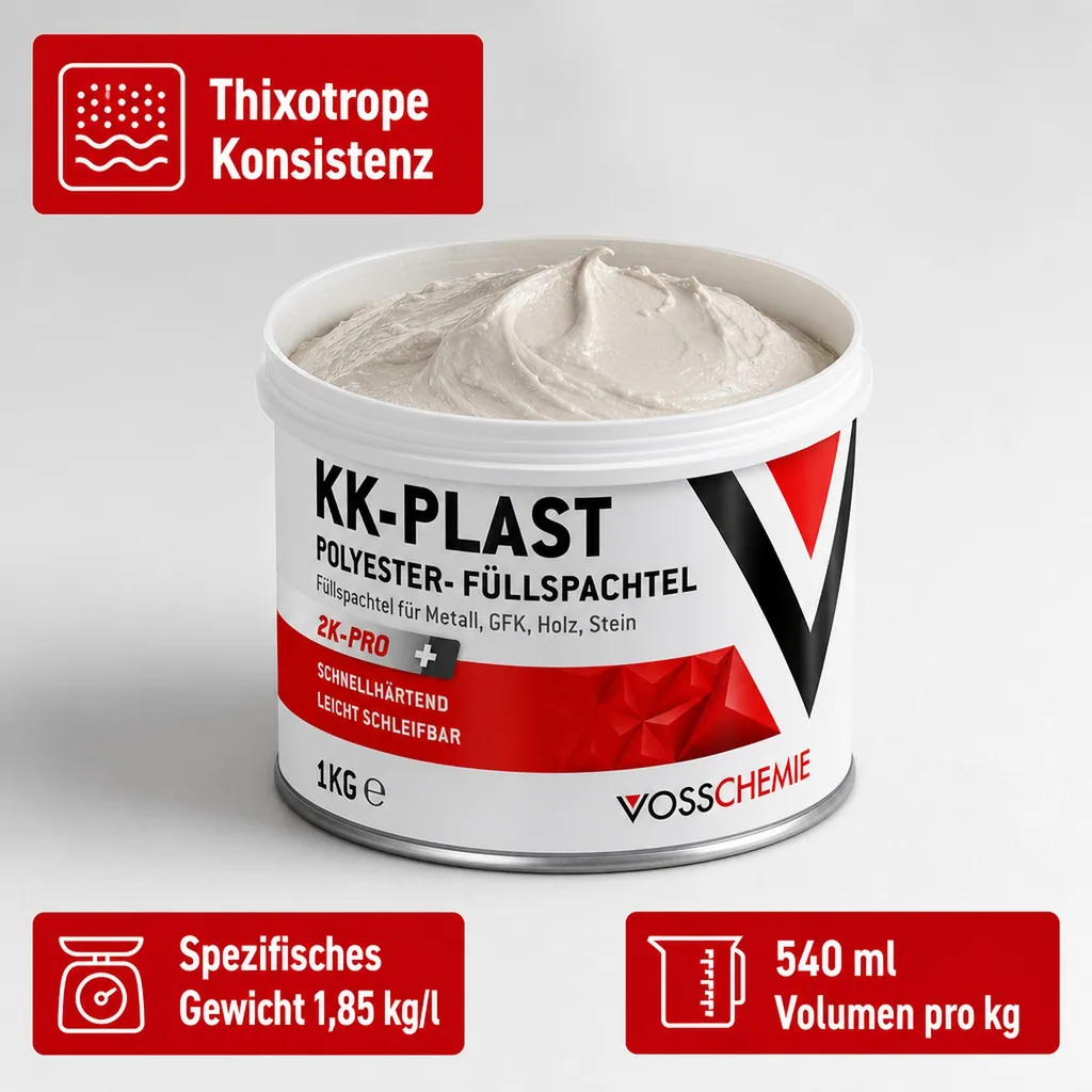 VOSSCHEMIE KK-Plast 2-K Polyesterspachtelmasse 1 kg