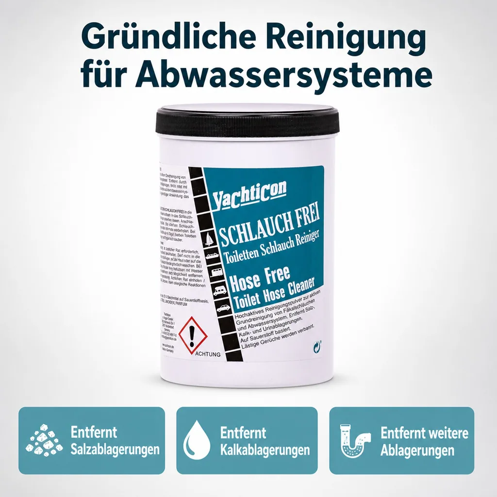 YACHTICON Schlauch Frei 1000 g Reinigungspulver